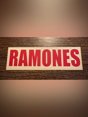 VINTAGE Ramones 6.25” x 2” DIE CUT VINYL STICKER DECAL Classic Rock & Roll Punk